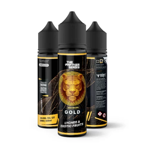 DR VAPE THE PANTHER SERIES GOLD (LITCHI & FRUITS) 60ML NICOTINE 3MG