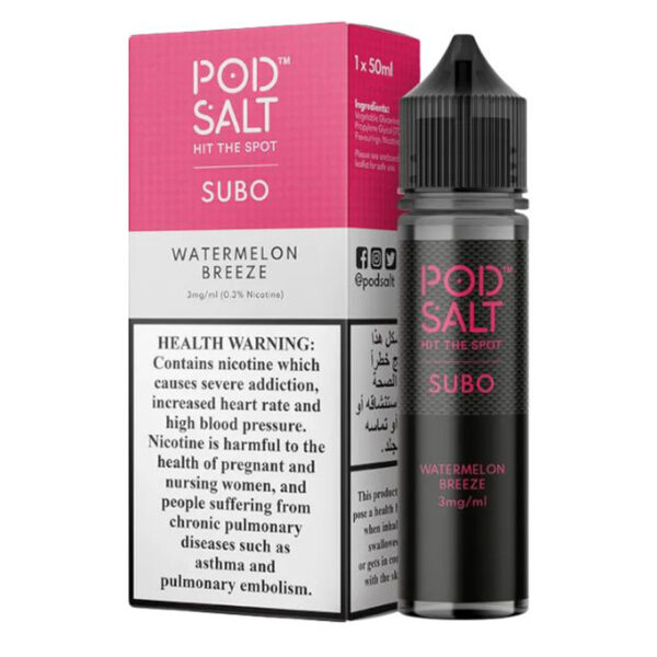 pod salt (watermelon breeze) 50ml nicotine 3mg