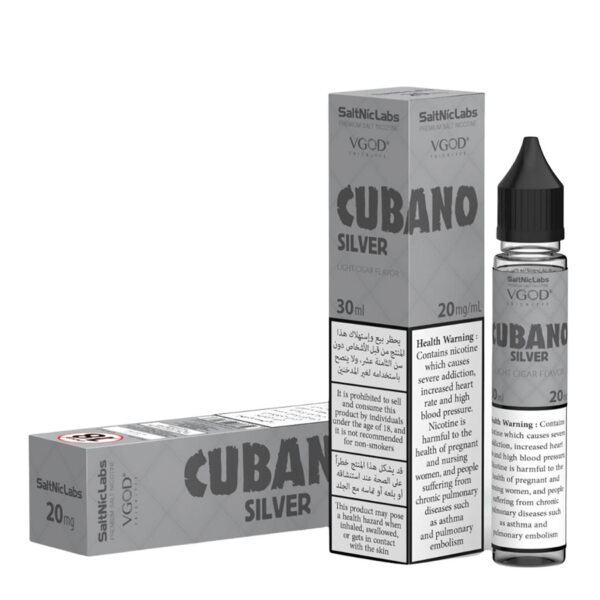 vgod cubano silver saltnic 30ml nicotine 20mg