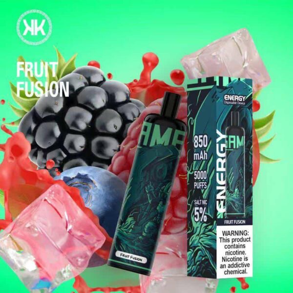 fruit fussion by kk energy 5000 puffs 5% (rechargeable)