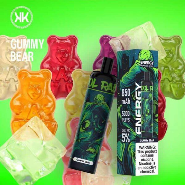 gummy bear by kk energy 5000 puffs 5% (rechargeable)