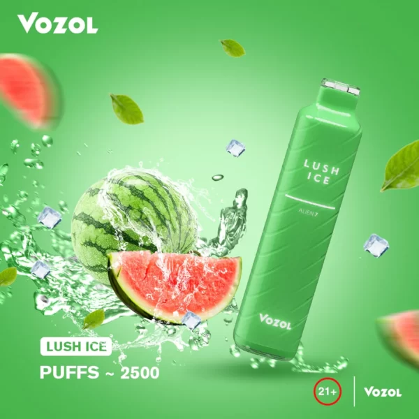 lush ice by vozol alien7 disposable 2500 puffs 5%