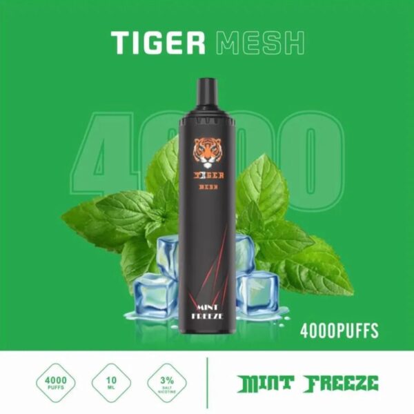 tiger mesh mint freeze 4000 puffs disposable 5%