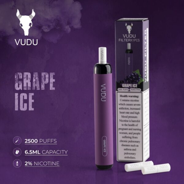 vudu grape ice 2500 puffs disposable 20mg
