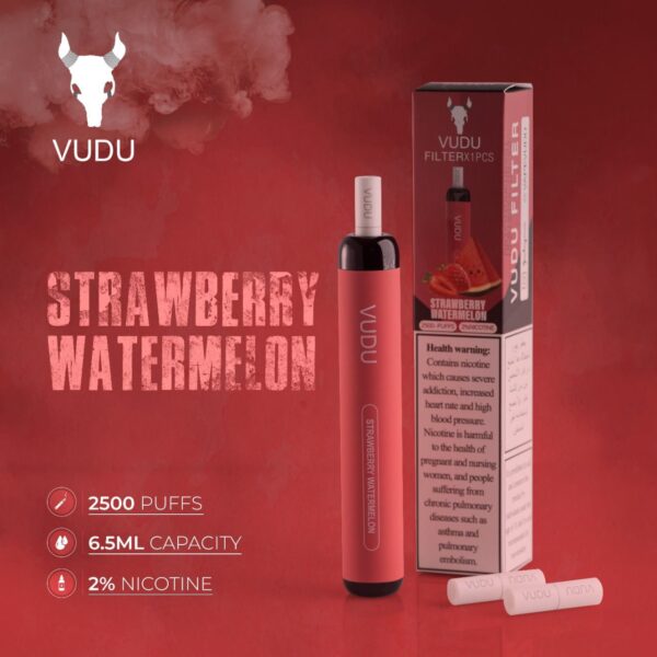 vudu strawberry watermelon 2500 puffs disposable 20mg