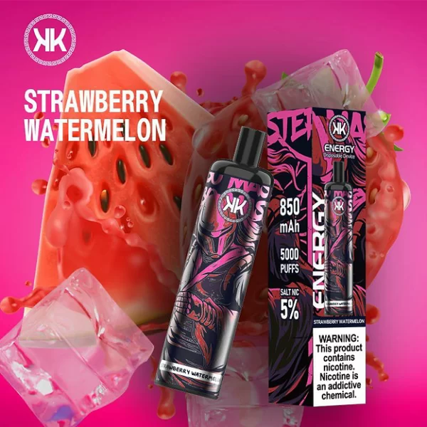 strawberry watermelon kk energy 5000 puffs 5% (rechargeable)