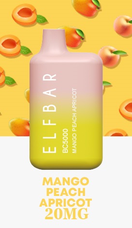 mango prach apricot by elfbar 5000 puffs disposable 20mg