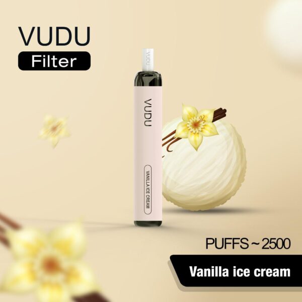 vanilla ice cream by vudu 5% disposible 2500 puffs