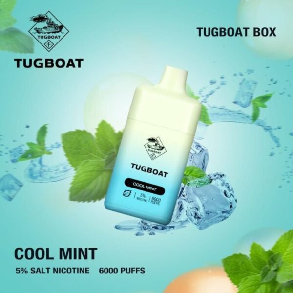 cool mint tugboat box 6000 puffs disposable 5%