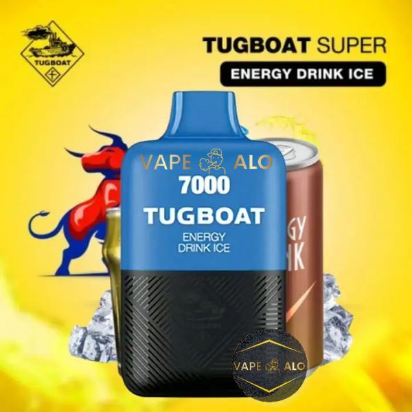 energy drink ice tugboat super pod kit 7000 puffs dispossible 5%