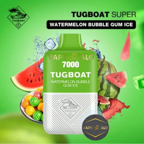 watermelon bubblegum ice tugboat super pod kit 7000 puffs dispossible 5%