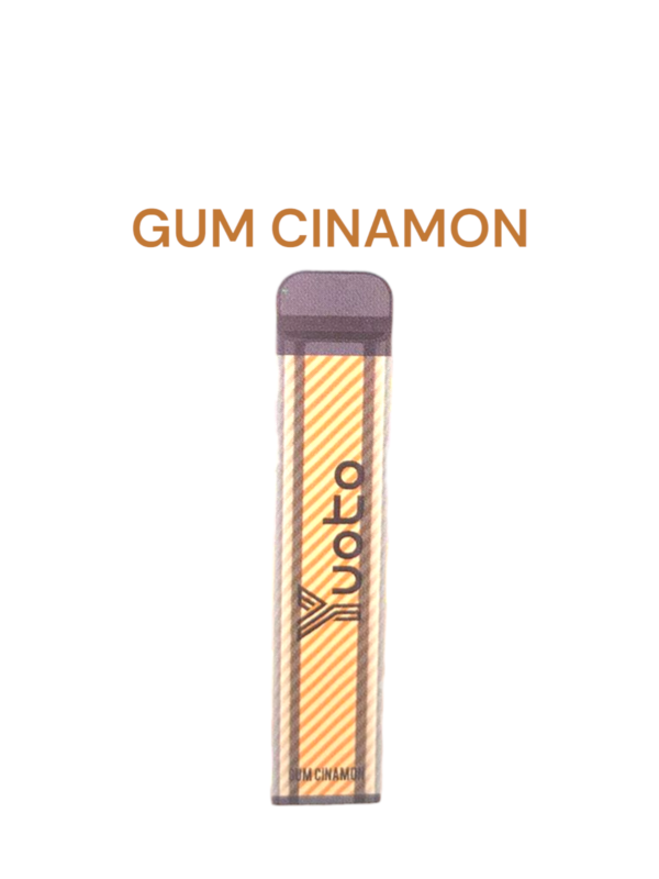 gum cinamon by yuoto xxl 2500 puffs disposable 5%