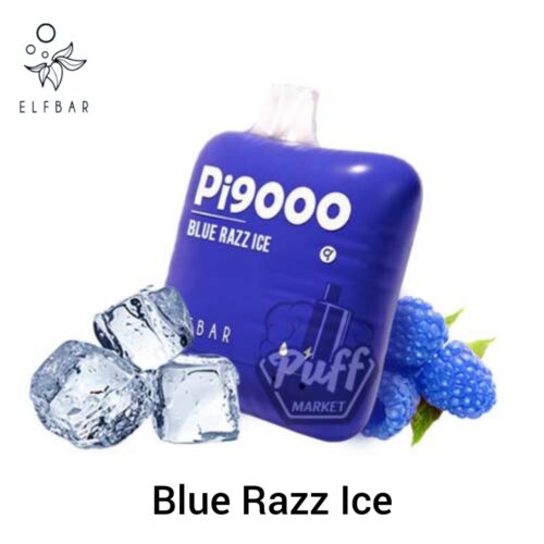 ELFBAR PI9000 5% NIC RECHARGEABLE DISPOSABLE 9000 PUFF - BLUE RAZZ ICE