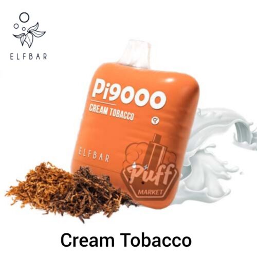 ELFBAR PI9000 5% NIC RECHARGEABLE DISPOSABLE 9000 PUFF -Cream Tobacco