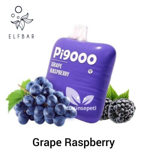 ELFBAR PI9000 5% NIC RECHARGEABLE DISPOSABLE 9000 PUFF -Grape Raspberry