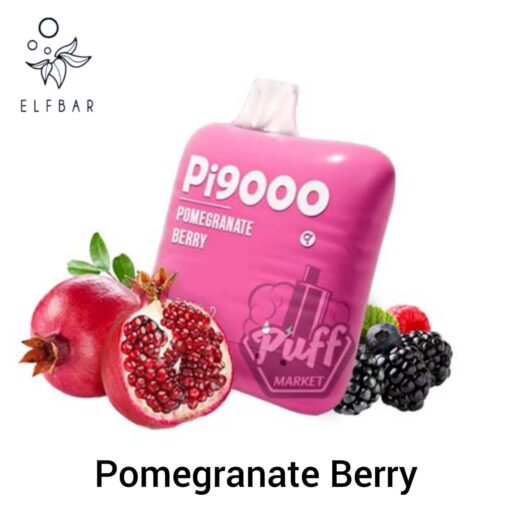 ELFBAR PI9000 5% NIC RECHARGEABLE DISPOSABLE 9000 PUFF -Pomegranate Berry
