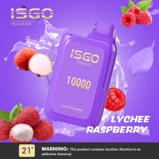 ISGO BAR 10000 Puffs DISPOSABLE VAPE Lychee raspberry