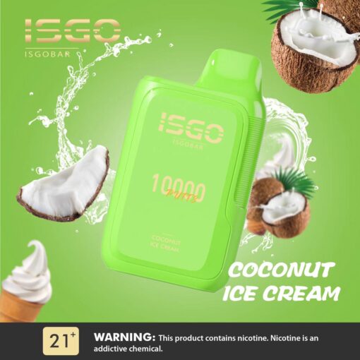 ISGO BAR 10000 Puffs DISPOSABLE VAPE coconut Ice Cream