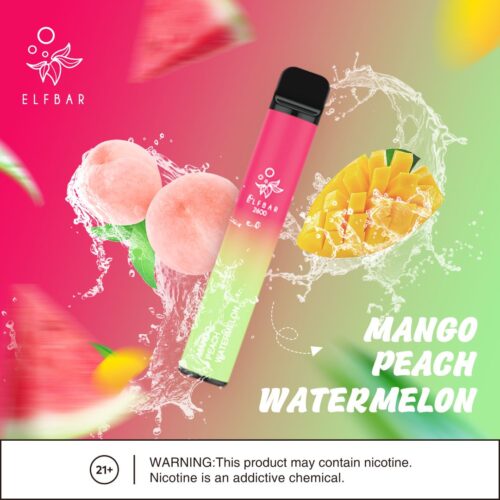Elf Bar 2600 Puffs Mango Peach Watermelon 20mg Disposable In UAE