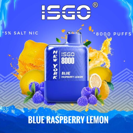ISGO New York Blue Raspberry Lemon 8000 Puffs Disposable