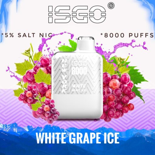 ISGO New York White Grape Ice 8000 Puffs Disposable