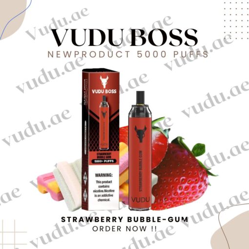 VUDU-FILTER-DISPOSABLE-Strawberry Bubble-Gum-5000-PUFFS-50MG