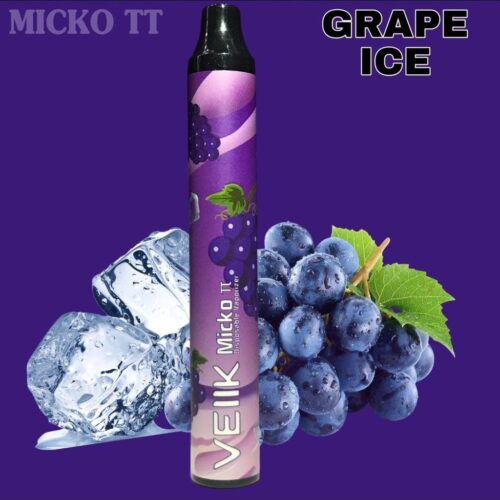 Veiik 800 Puffs Micko Mega Grape ice Disposable Vape – 35mg