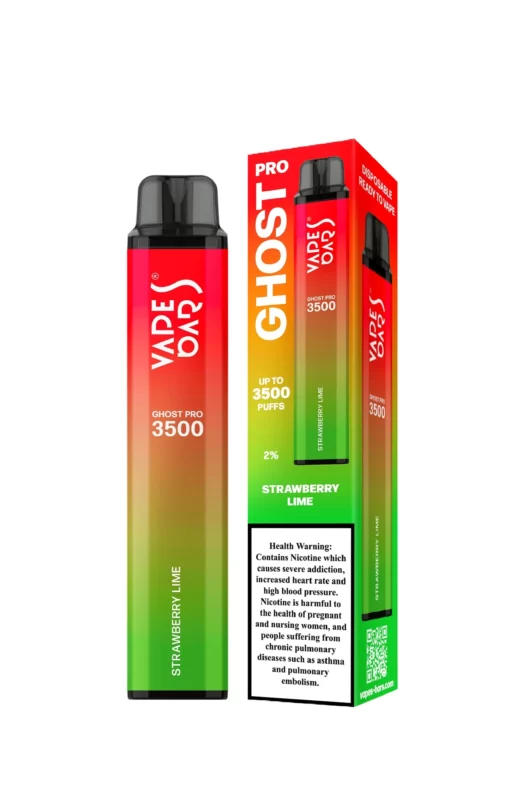 Vapes Bars GHOST PRO 3500 PUFFS STRAWBERRY LIME