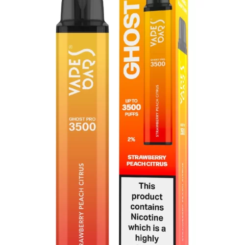 Vapes Bars GHOST PRO 3500 PUFFS STRAWBERRY PEACH CITRUS