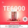 ELFBAR TE6000 Disposable Vape 6000 Puffs Apple Peach