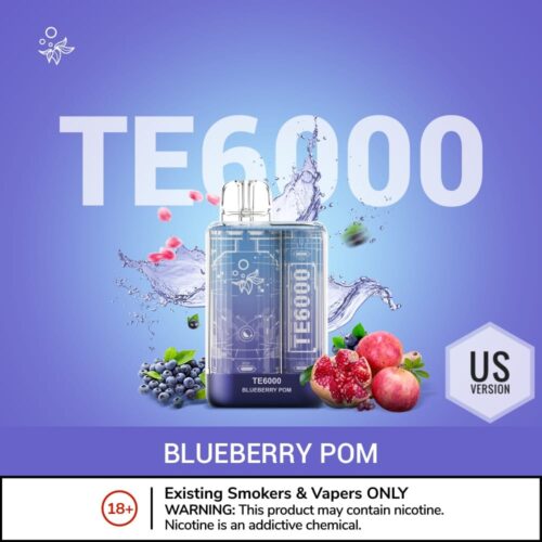 ELFBAR TE6000 Disposable Vape 6000 Puffs BLUEBERRY POM