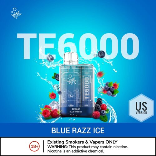 ELFBAR TE6000 Disposable Vape 6000 Puffs Blue Razz ICE