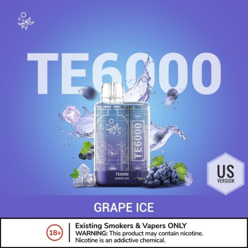 ELFBAR TE6000 Disposable Vape 6000 Puffs GRAPE ICE